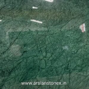 Green Marble in Kishangarh with dark green natural base, polished finish, premium Indian green marble slab from Rajasthan