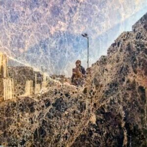 Dark Emperador Marble slab with deep brown background and natural white veins for flooring and wall cladding