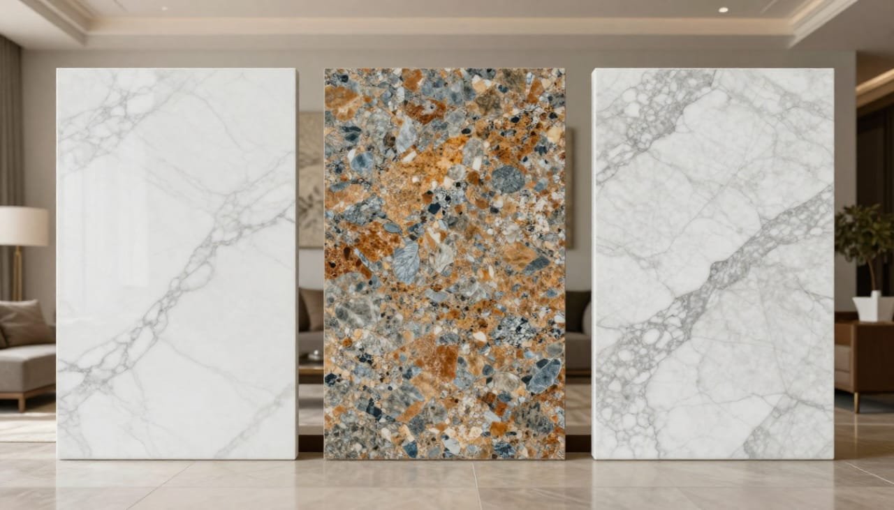 Italian marble in India with natural veins and premium finish from Arslanstonex Kishangarh