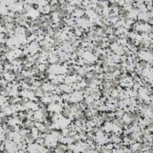Platinum White Granite showing light white base with fine grey and black grains