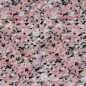 Rosy Pink Granite flooring with natural pink tone and black grey grains